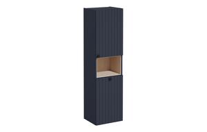 VitrA Root Groove 40cm 2 Door Semi-Tall Unit w/Laundry Basket (RH Hinge) - Matt Dark Blue